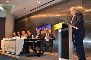 Former New York City Mayor Rudolph Giuliani, Greenpeace Co-founder Dr. Patrick Moore and New York Building Congress President Richard Anderson were among the speakers at a Queens Chamber of Commerce breakfast forum at the Bulova Corporate Center on Friday, November 18.
