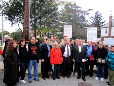 Photo Courtesy Councilmember Dam Halloran Elected officials rallied to reform to the City’s Board of Standards Appeals (BSA), the unelected body that grants zoning variances.