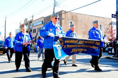 THE COURIER/Photos by Mike DiBartolomeo. The third annual Queens Veterans Day Parade drew 800 local veterans and their supporters to Middle Village this past weekend.