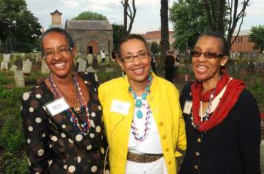 Daughters of the American Revolution at Prospect Cemetery Chapel in Jamaica