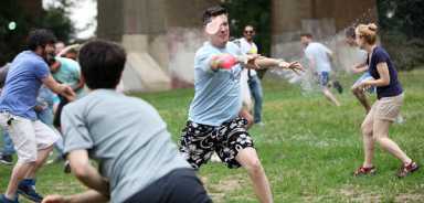 Queens, Brooklyn settle rivalry in Astoria Park water battle