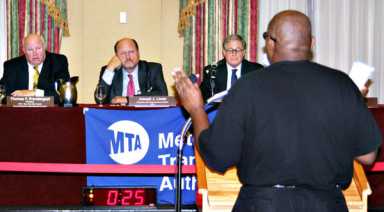 Few attend MTA fare hearing