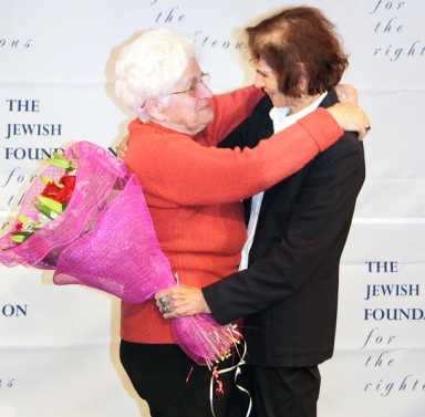 Holocaust survivor reunites with woman who hid her
