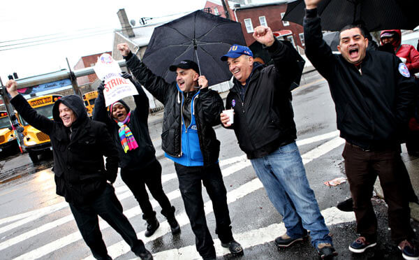 Bus drivers’ strike strands Queens students