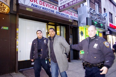 A Brooklyn man was arrested for trying to take 30 pounds of pot from a Queens doctor’s office.