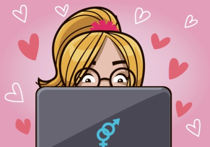 GirlComputerHeartsC1202