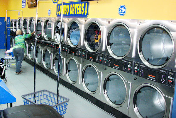 Laundry location offers free wash and dry for residents