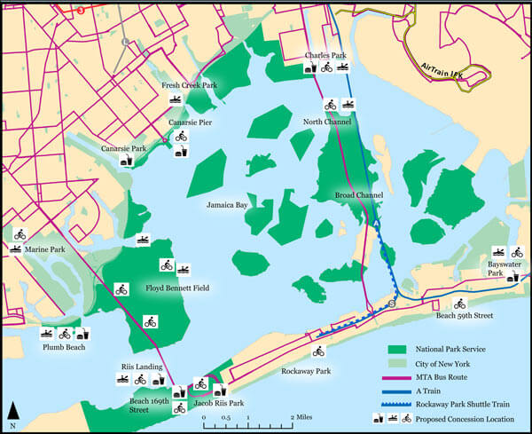Bike and boat stations planned for Jamaica Bay