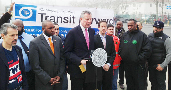 DeBlasio slams shuttle bus cuts as MTA plans Hamptons express