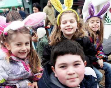 Bunnies and baskets at the Bohemian Beer Garden