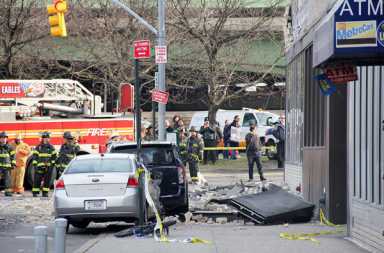 Wall collapses on man near Queens Center: FDNY