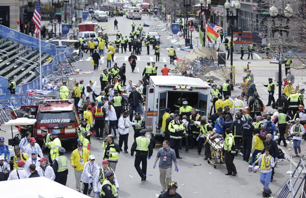 Queens marathon runners complete race minutes before blasts