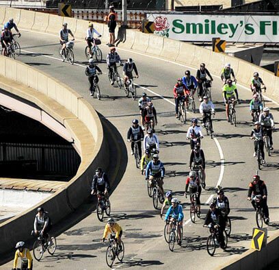 Five Boro Bike Tour rides through Queens