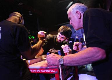 Arm wrestlers vie for the prize at Big Apple Grapple