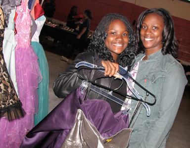 Rockaway teens play dress up in prom gown giveaway