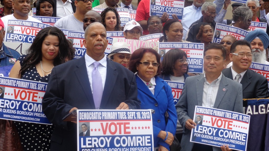 Councilmember Leroy Comrie drops borough president bid.