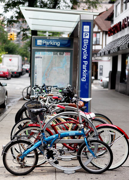 DOT brings bicycle parking to Rego Park, Forest Hills