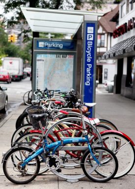 DOT brings bicycle parking to Rego Park, Forest Hills