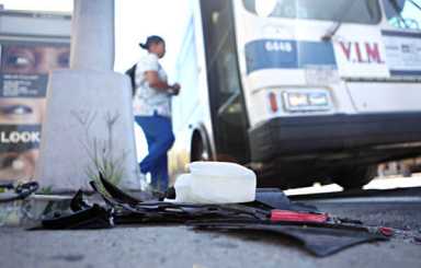 Motorcyclist dies after hitting bus in Oakland Gardens