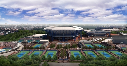 The United States Tennis association announced that it will build a roof on Arthur Ashe Stadium as part of major renovations of the national tennis center.
