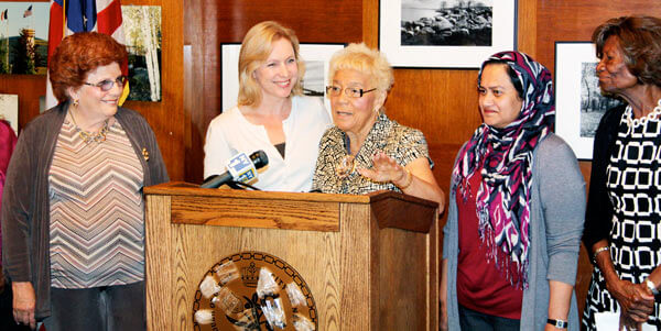 Sen. Gillibrand pushes voting rights in boro
