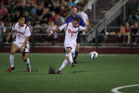 Forward Jimmy Mulligan scored the winning goal for the Red Storm in the 77th minute.