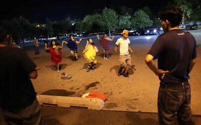US Open H lot serves as night dance studio