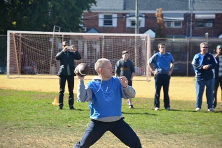 Councilmember Jimmy Van Bramer was the starting quarterback for Queens.