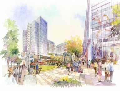 Flushing Commons Plaza View