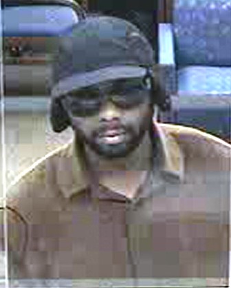 Police say this man is wanted in connection with three bank robberies.
