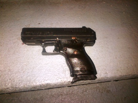 Cops recovered this gun at the scene after shooting the armed suspect.