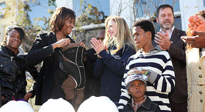 Chelsea Clinton attends Rockaway Sandy rebuilding