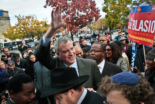 Bill de Blasio easily wins New York City’s mayoral race