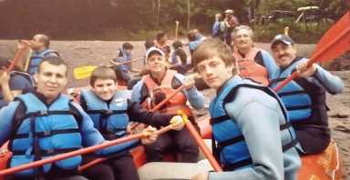 Troop rafting