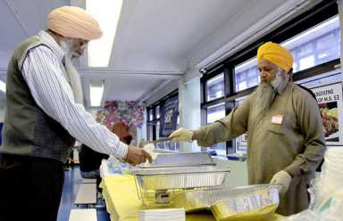 Far Rock residents given special meal