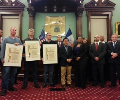 City Council proclamation to Verizon heroes