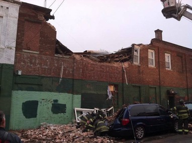 Collapsed building