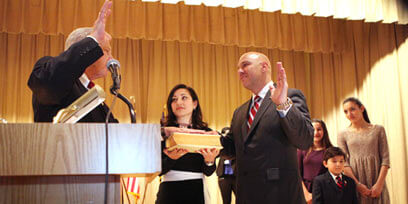 Paul Vallone sworn in to Council seat by former speaker