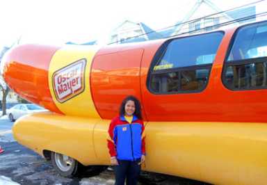 Her vehicle has a first name — it’s O-S-C-A-R