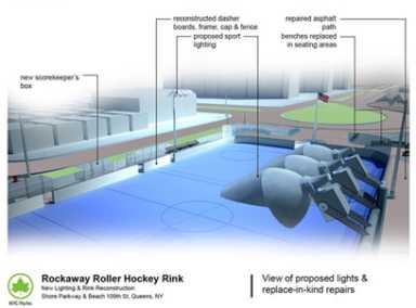 City plans to start rebuilding Rockaway roller rink this fall