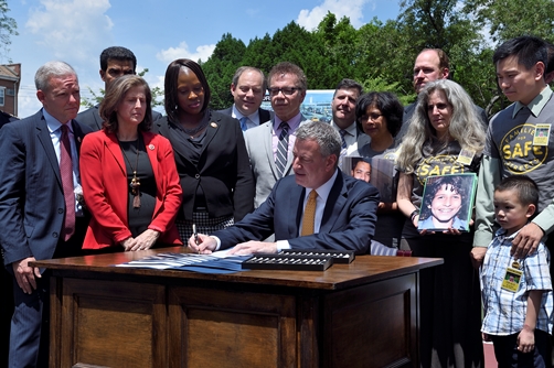 Mayor Bill de Blasio Vision Zero bills