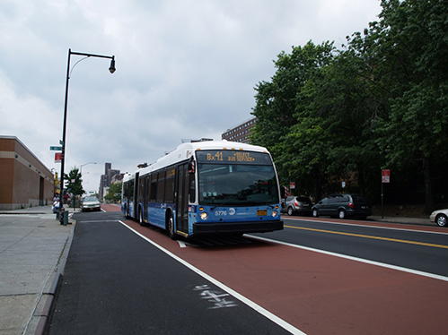 The Bx41 in the Bronx has saved passengers 19 to 23 percent in travel time since becoming a Select Bus Service.