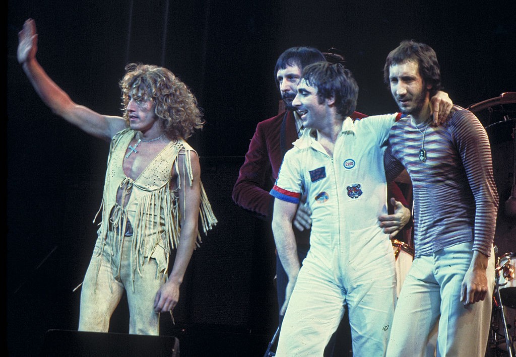The Who original line up, performing in Chicago. Left to right: Roger Daltrey, John Entwistle, Keith Moon, Pete Townshend.