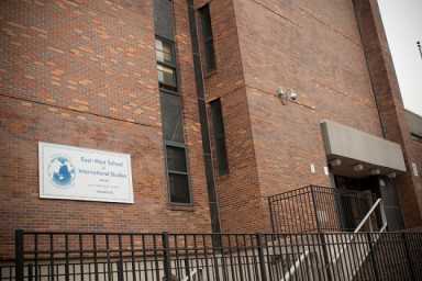 East-West School of International Studies in Flushing was one of the schools that participated in the DOT's Bike to School program.