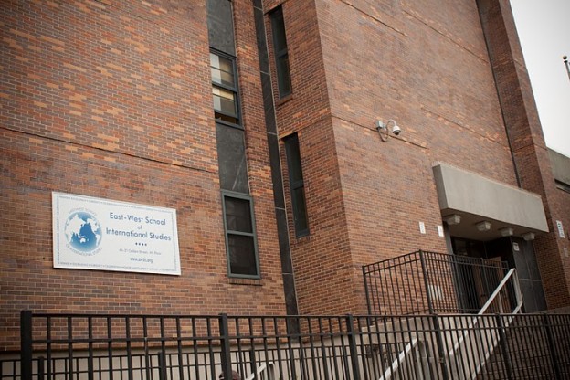 East-West School of International Studies in Flushing was one of the schools that participated in the DOT's Bike to School program.