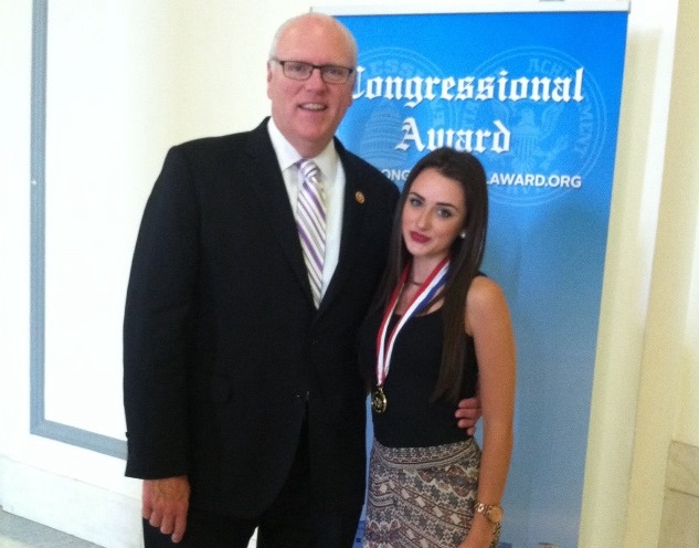 Julia McKenna, a senior at the Garden School in Jackson Heights, was one of the students awarded the 2014 US Congressional Award Gold Medal.