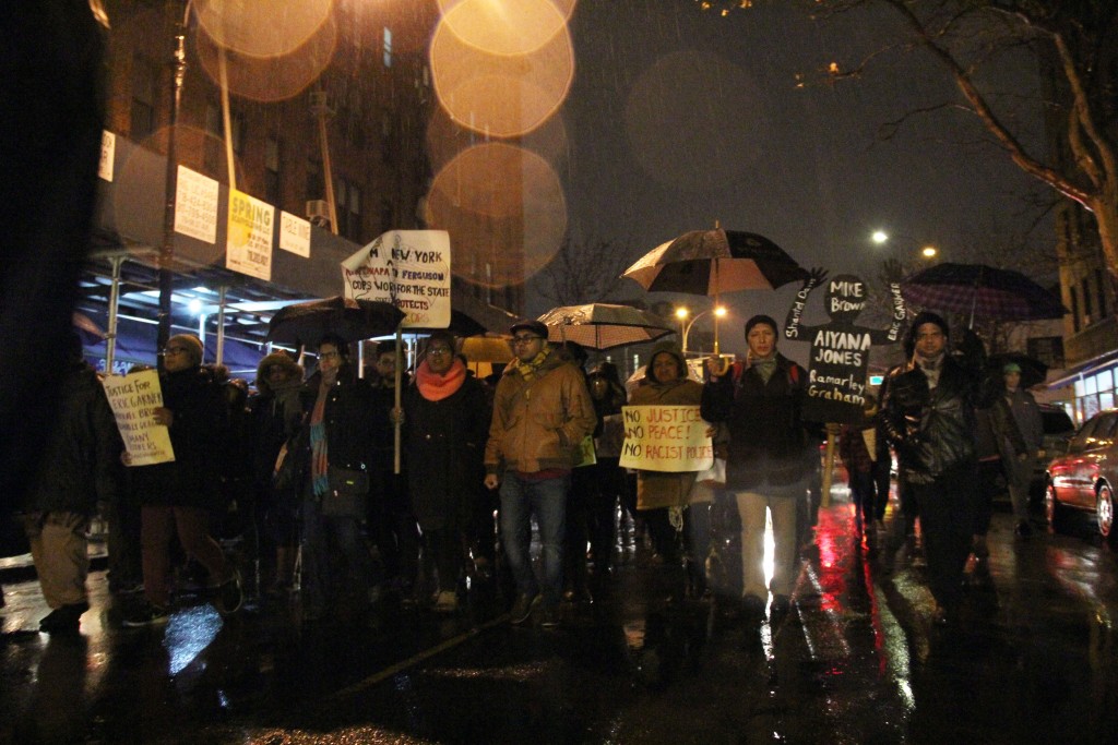 Protesters in Jackson Heights confront police