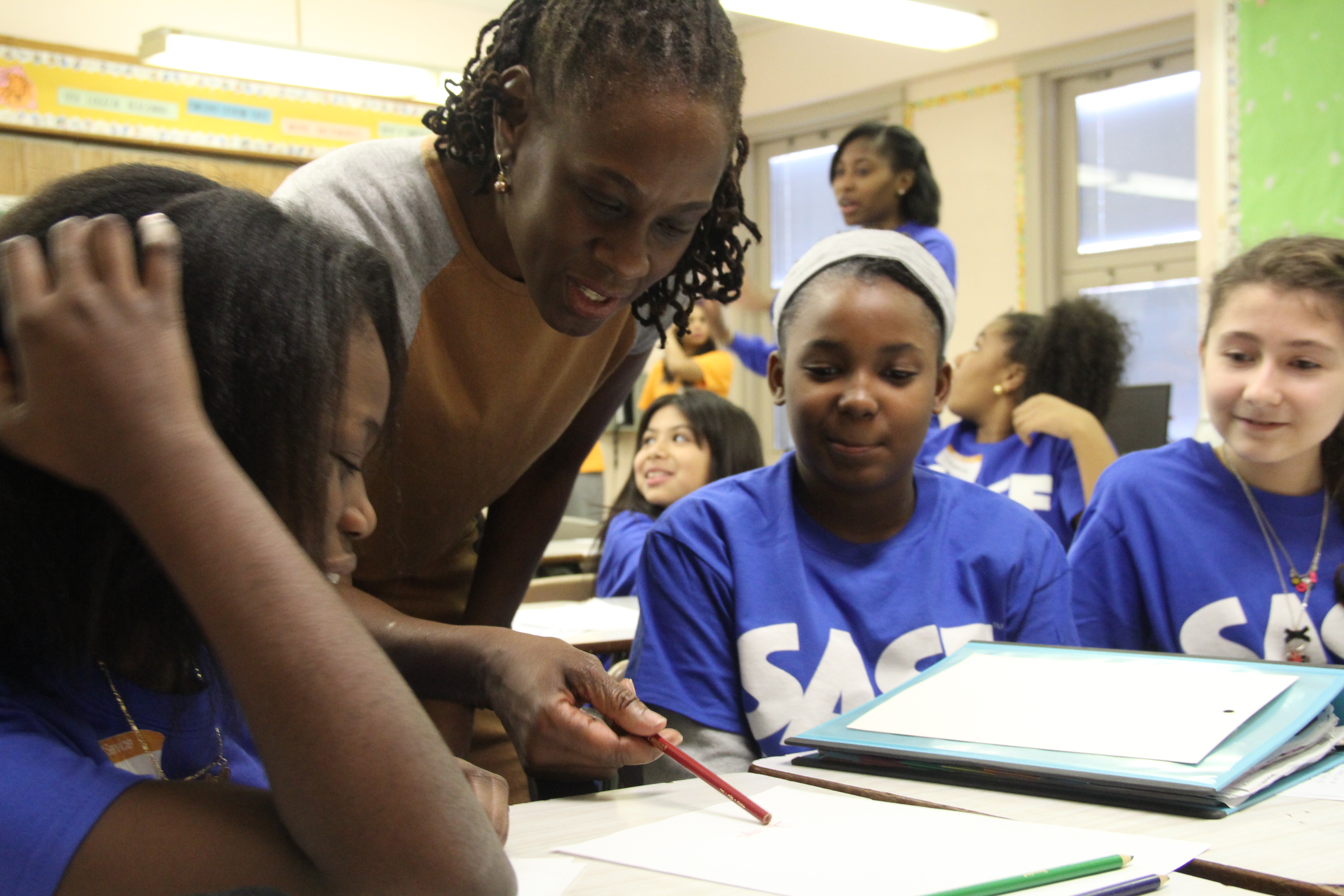 Chrilane McCray, New York City's first lady, visited a school in Hollis on Martin Luther King Jr. Day.
