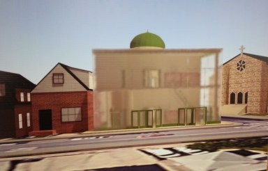 A rendering of the proposed mosque