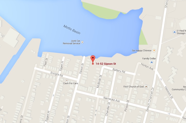 Human remains were found inside a bag at 14-52 Gipson St. on Monday morning.